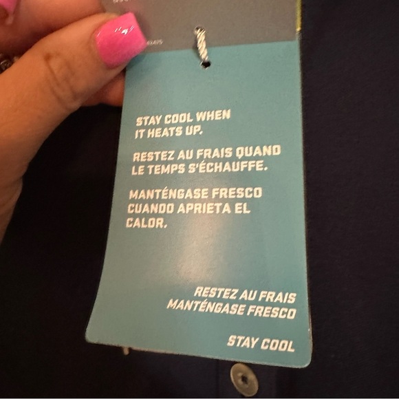 NWT Nike Dark Blue Women's 1/4 Button Down Collared  Short Sleeve Dri Fit Shirt - Picture 11 of 16